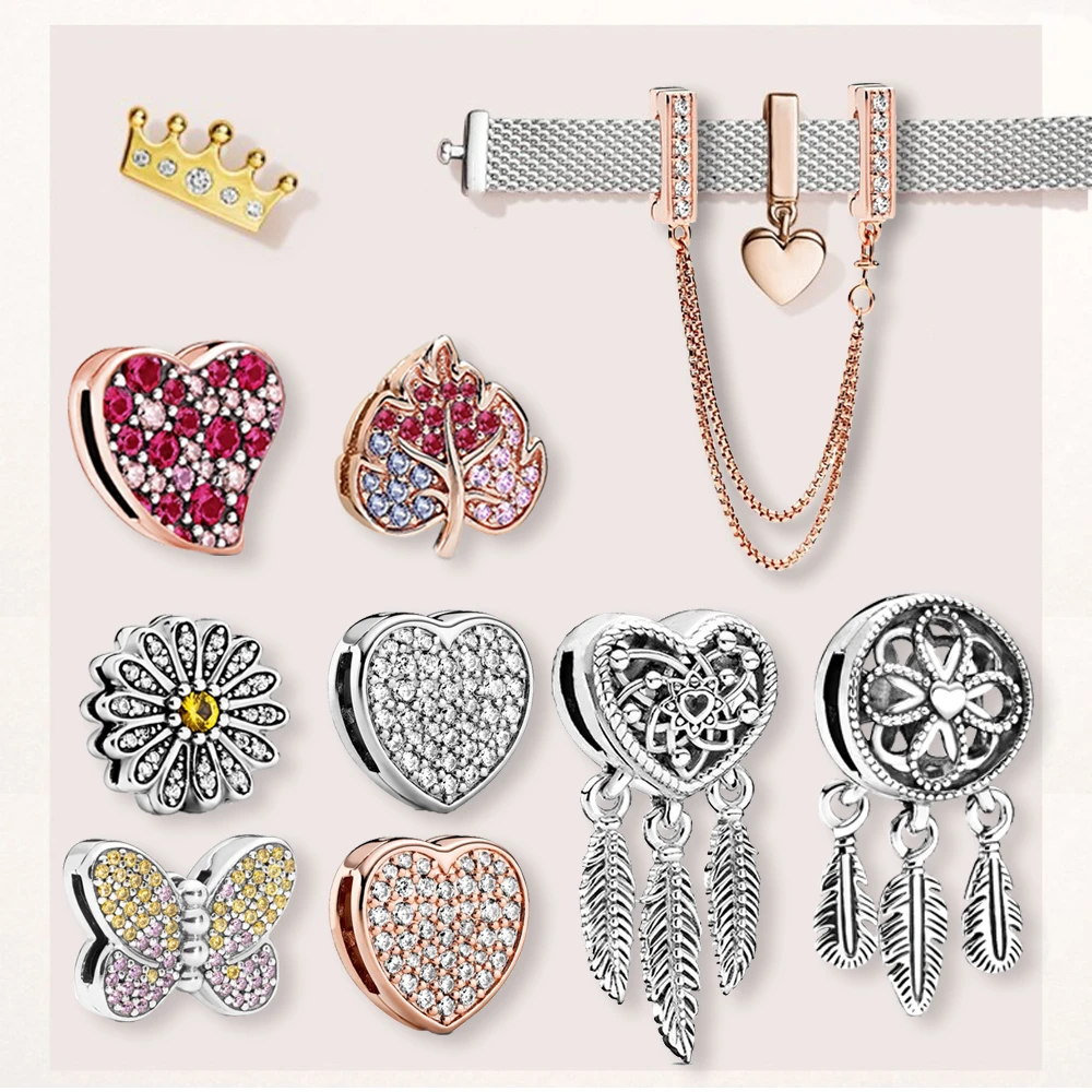 Sterling Silver Reflexions Charms | Pandora Reflexions Clip 925 - Beads Aliexpress