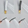 POIQIHY Black Golden Bathtub Shower Set Wall Mounted Gold White Bathtub Faucet Bathroom Cold and Hot Bath Shower Mixer Taps 4
