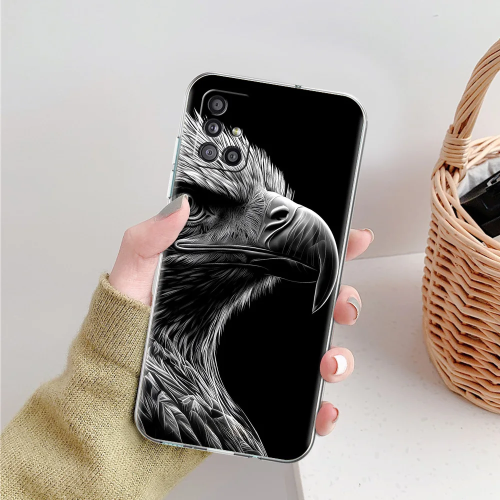 Black Eagle Pattern Phone Case - Stylish and Durable Cover