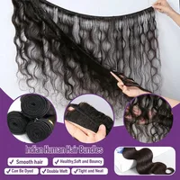 Gowik 12A Lots de mèches de cheveux humains 22 24 26 pouces, Ondulation naturelle, 100% Cheveux vierges brésiliens non traités, Extensions à tissage rapide, Noir naturel 7