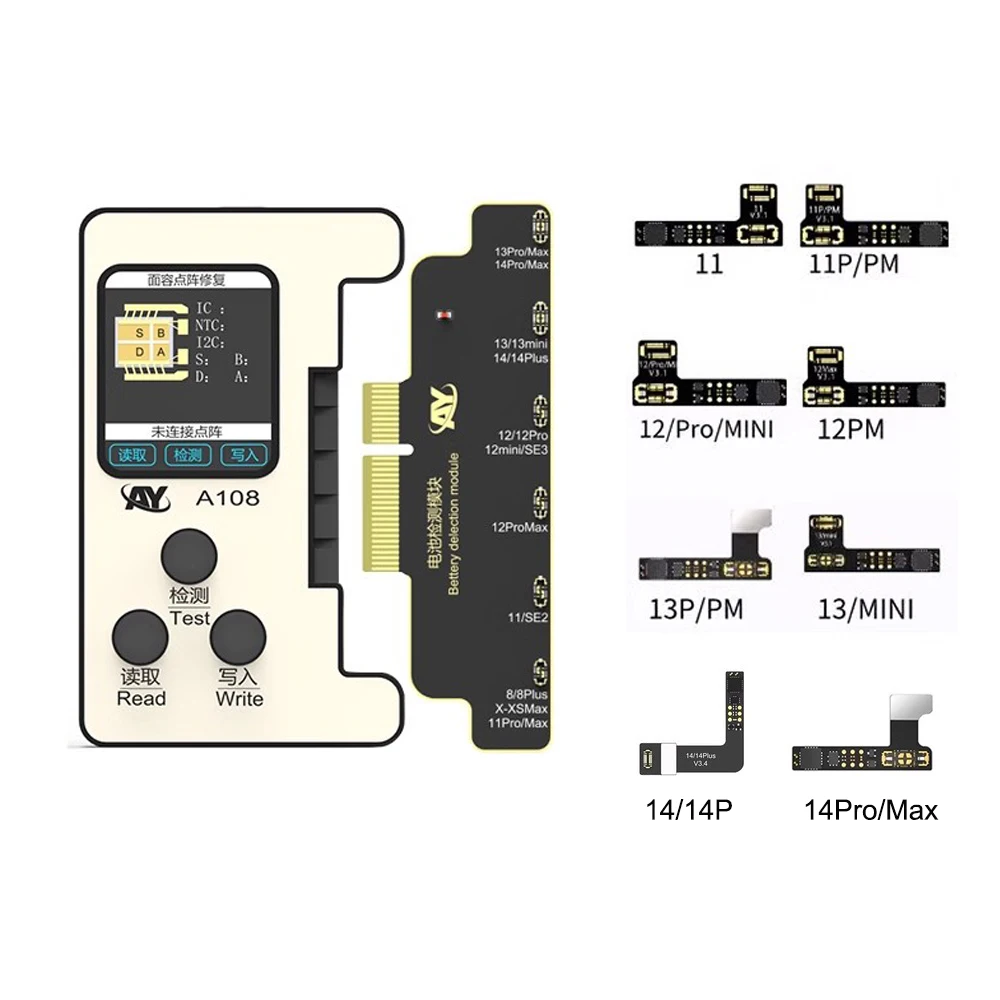 A108 Battery Tag-on Flex Cable For iPhone 11 12 13 14 Pro MAX Solve Battery Error Message Pop Up No Soldering Repair Tools