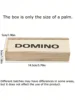 28 Pieces Of Black Domino Wooden Box With Black Domino Wooden Board Game Teaching Aids Party Game Children's Gift 5