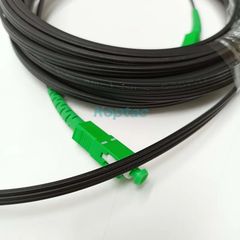 10M Fiber Optical Wire Outdoor SC/APC-SC/APC Drop Patch Singlemode Fiber Optic Jumper Cable SC APC SM Simplex FTTH