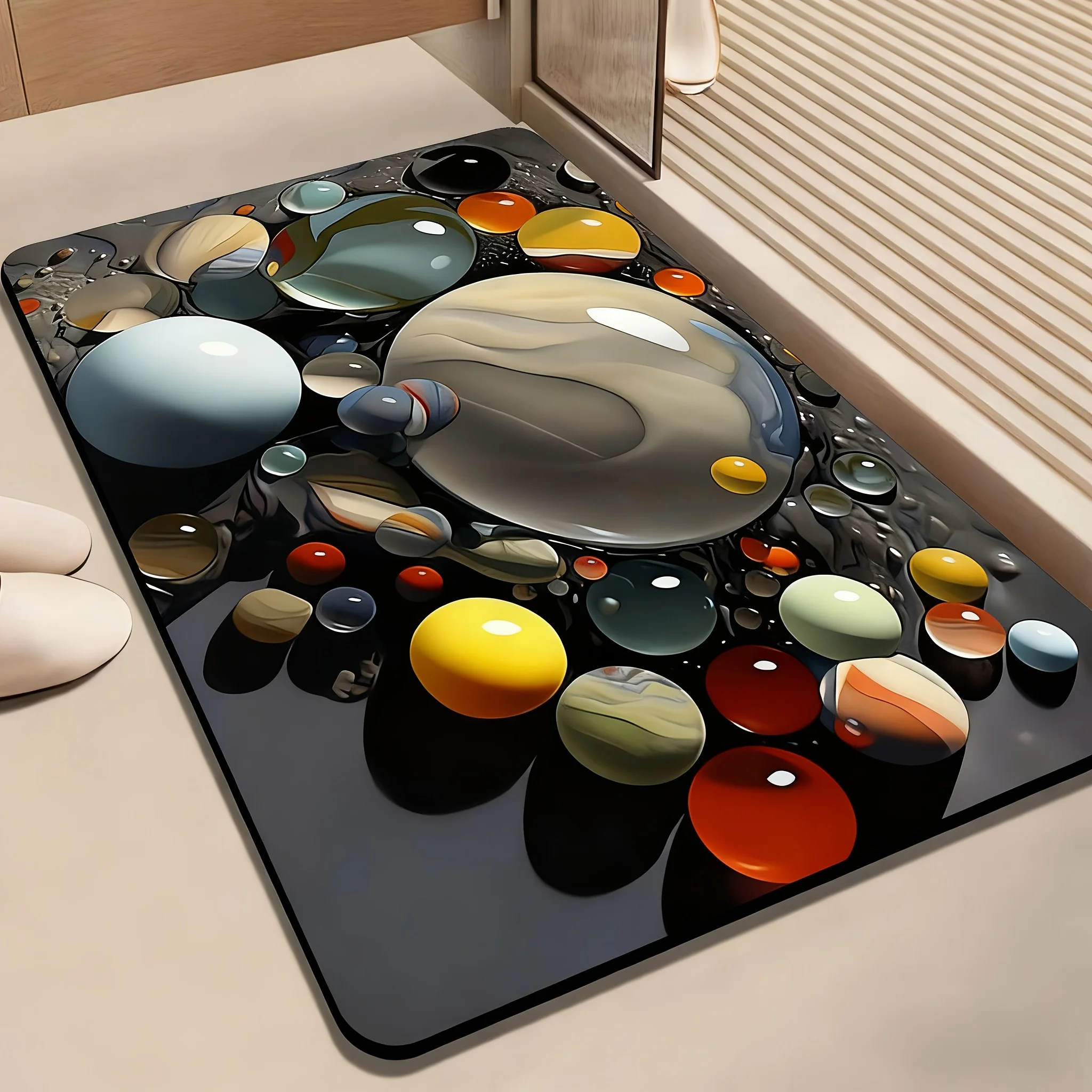 שטיח חדר אמבטיה מגניב VIKAMA, סופגני ולא מחליק, ניתן לשטוף במכונה, חדר מקלחת, מזרנית רצפה, קישוט לבית