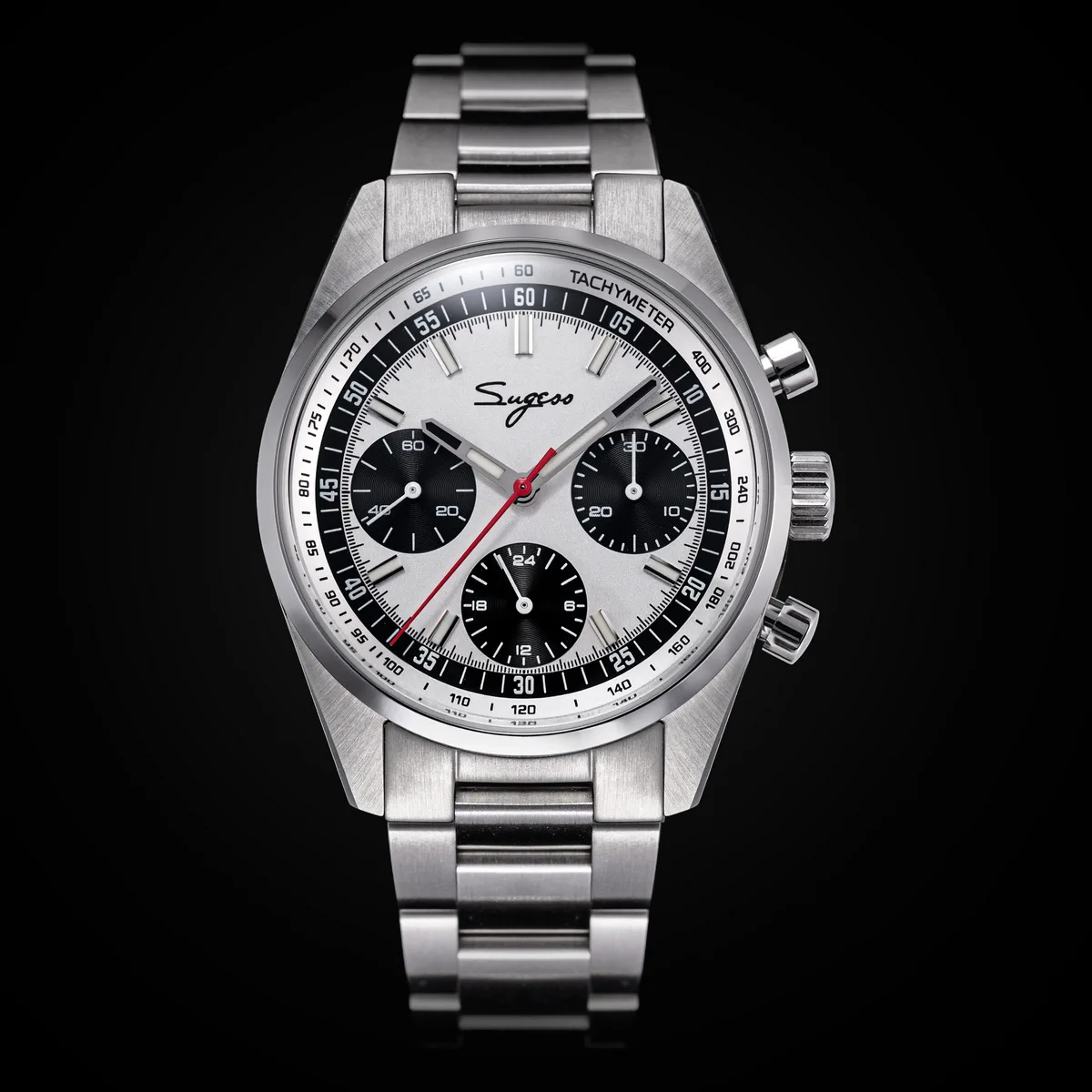 Sugess Mens Watch 38mm Chronograph Mechanical Wristwatches Tianjin Gooseneck Movement Sapphire Crystal Roulette Dial S465 new Sbb0f613a5f9f419f99d4155fd8bed276v