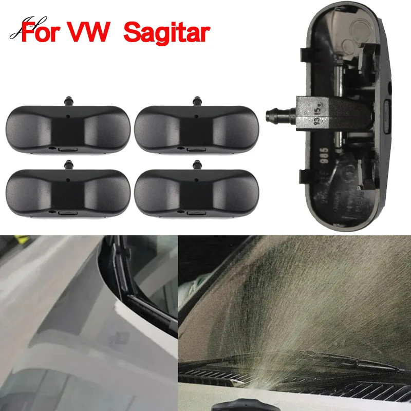 

JS 2pcs Windscreen Washer Jet Water Spray Nozzle Car Accessories for VW Golf MK5 MK6 Passat B6 B7 Jetta Tiguan Touran 2KD985955