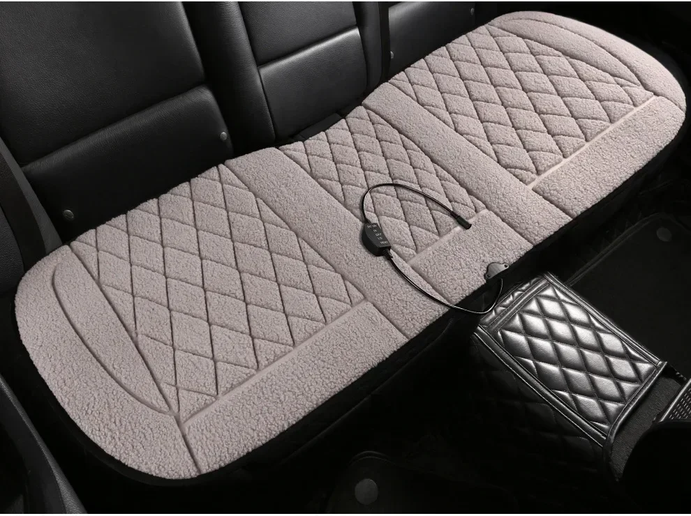 Heated Winter Car Seat Cushion - 12V Auto Rear Seat Warmer