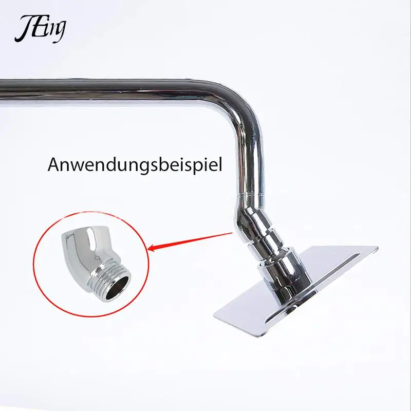 

Shower Elbow Adapter Shower Connector Hand Shower Top Spray Elbow Chrome Angle Female Thread And Male Thread Bathroom Accessorie