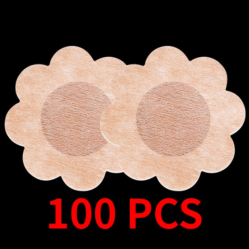100 pcs Soft Nipple Covers Disposable Breast Petals Flower Sexy Stick On Bra Pad Pasties Lingerie For Women Intimates No marks