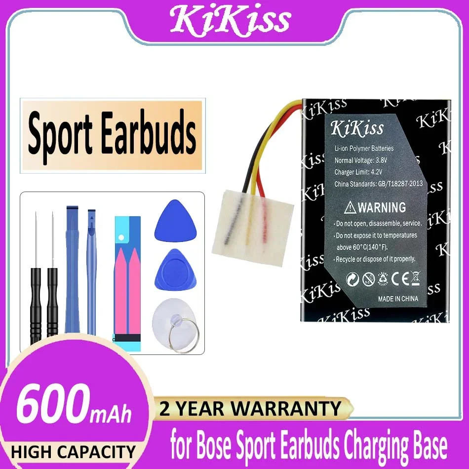 

KiKiss Battery 600mAh for Bose Sport Earbuds Charging Base Bateria
