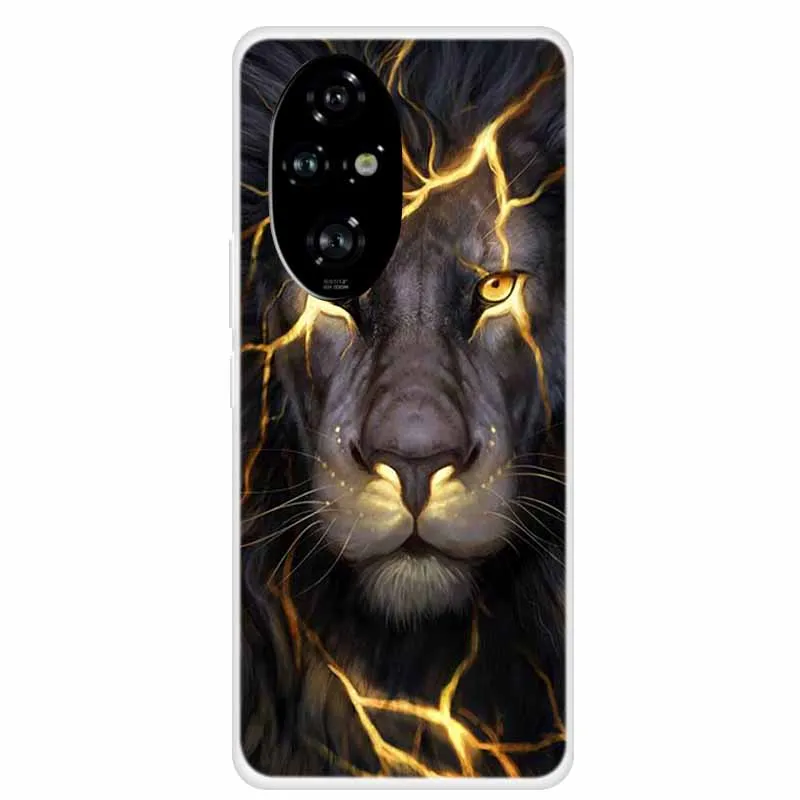 Clear Soft Silicone TPU Phone Back Cover with Animal Pattern Design