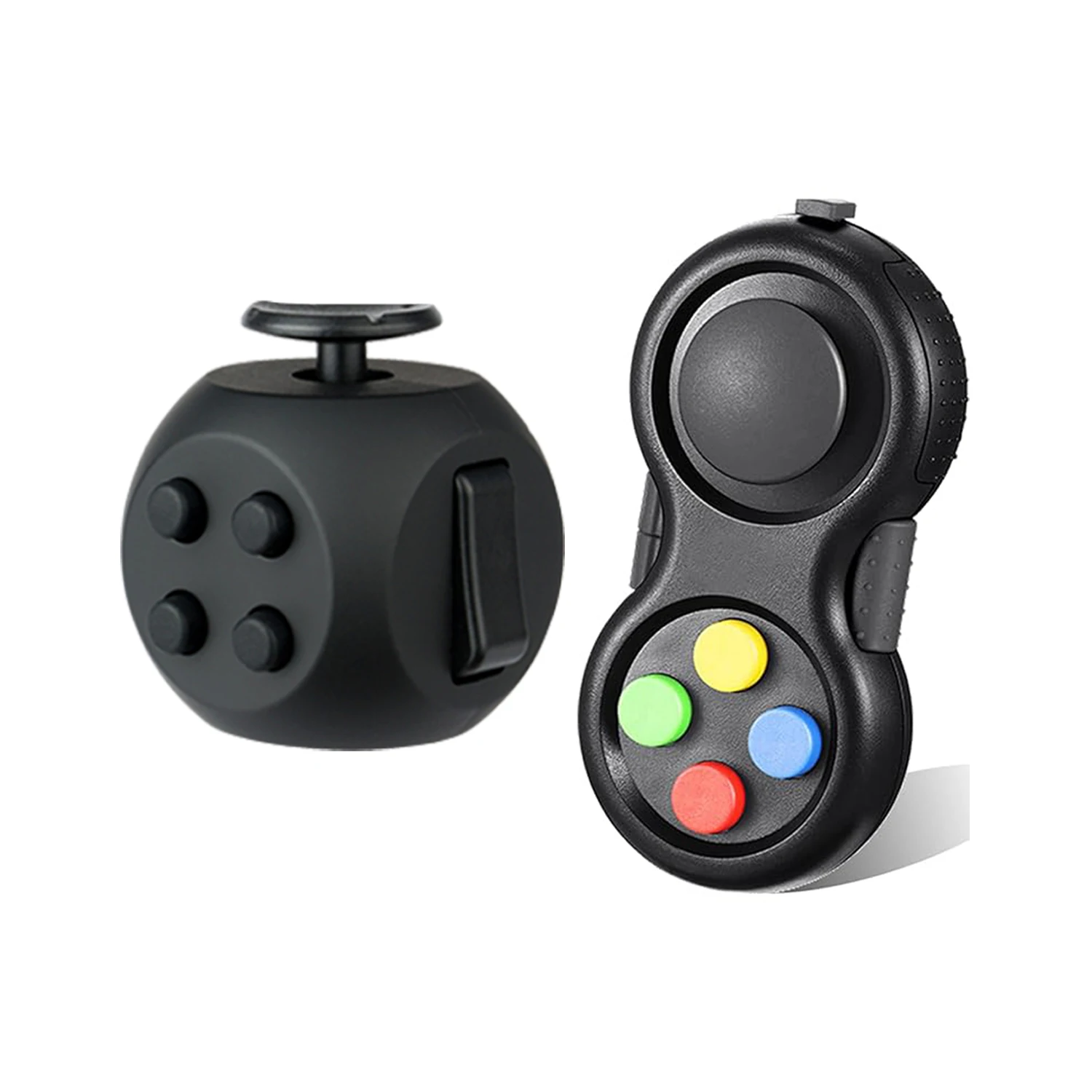 2pcs Fidget Toys Anti-Stress Fingertip Decompression Dice for Autism Anxiety Relief Relax Cube