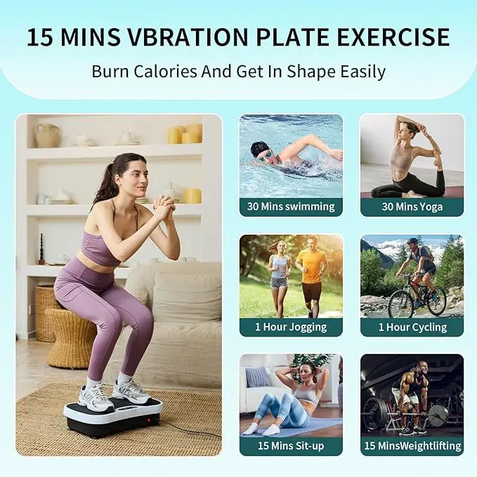 Unisex Full Body Shaker Workout Power Waver Vibrate Stand ABS Fitness Platform Exercise Machine Vibrating Shaking Home Use