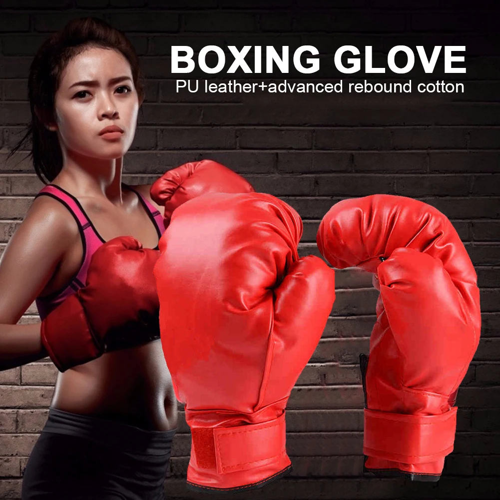 Adult Children Professional Boxing Training Glove Elastic Boxing Muay Thai Sanda Fighting Glove For Men And Women Kick PU Karate