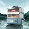 Midea 14.8L Steamer Visible Electric Food Steamer 220V 2000W Stainless Steel Multicooker Steaming and Stewing Pot Steamer Cooker 5