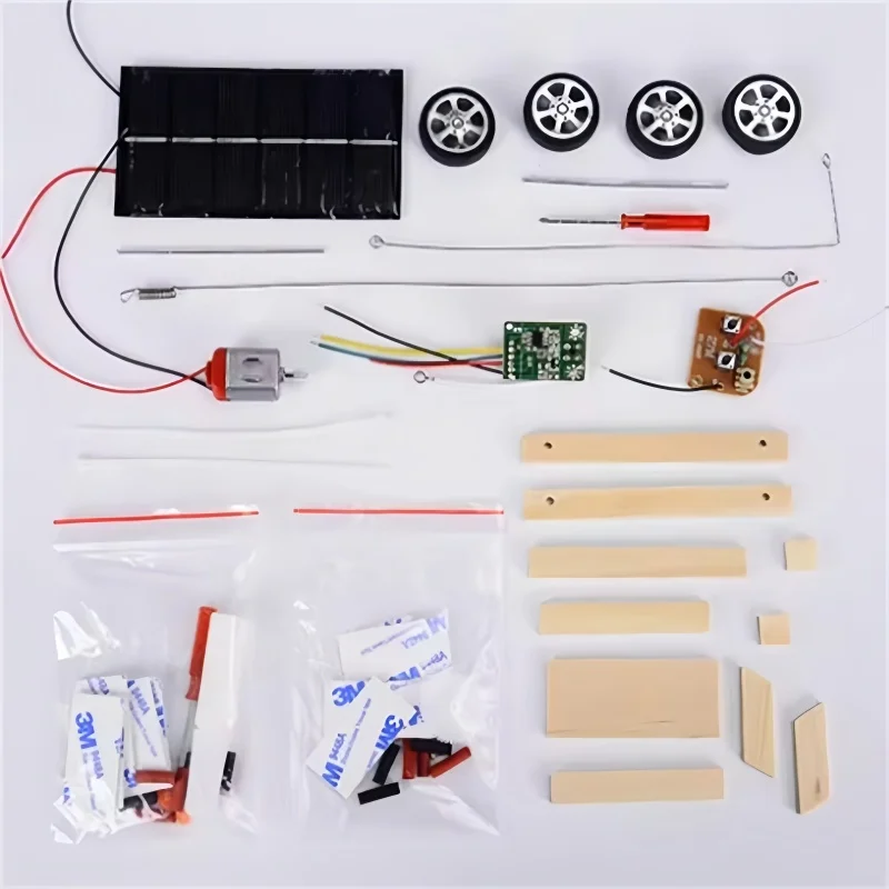 Solar Electric Vehicle STEM Education Kit - Creative Invention and Assembly Puzzle