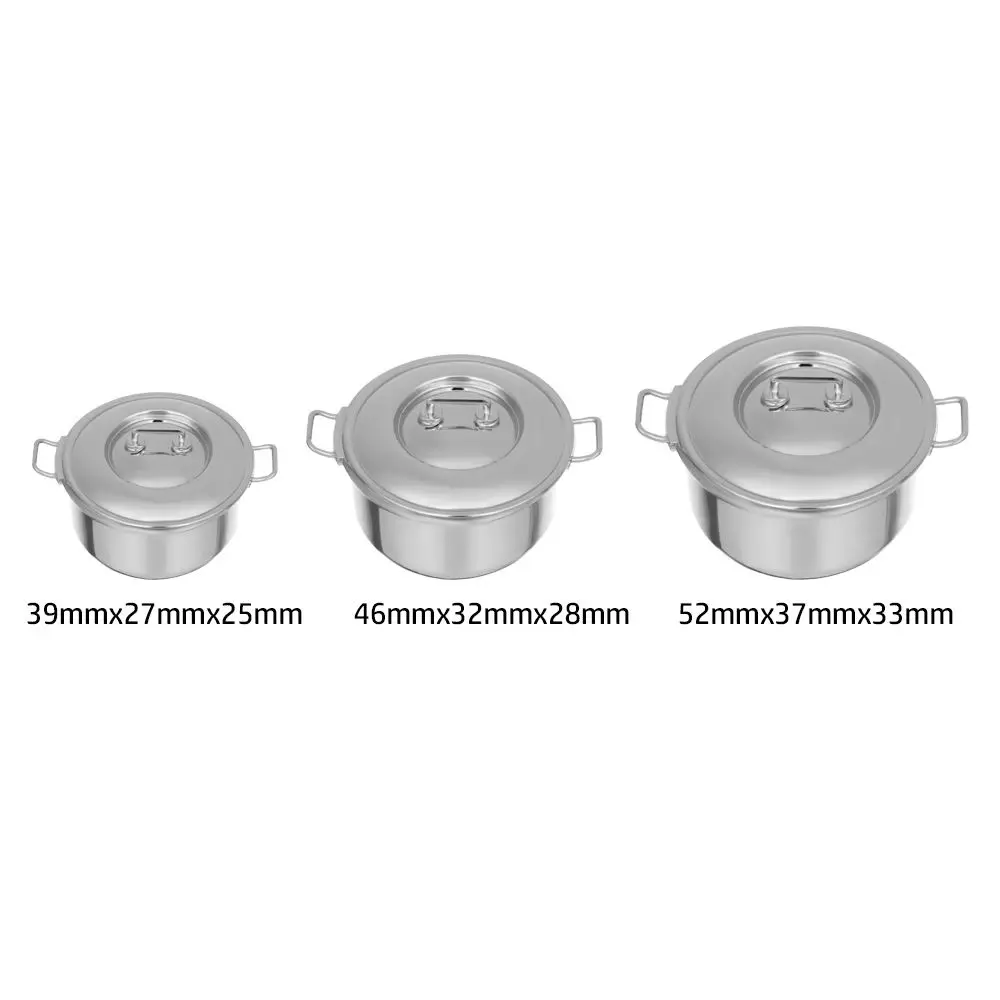 1/12 Miniatur Suppen topf mit Deckel Puppenhaus Zubehör Spielhaus Mini Kochgeschirr Küche Kochs pielzeug Puppe Küchen geschirr – Detail 3