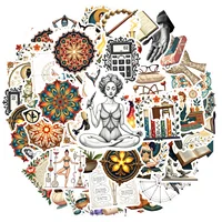 35pcs-100pcs Spiritual Yoga Meditation Stickers Vintage Vintage Science Stationery Stickers DIY Stickers For Suitcase Fridge - Image 2