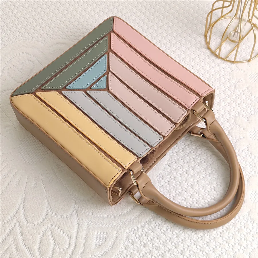 New Luxury Totes for Women Handbag Fashion Female PU Bag Pink