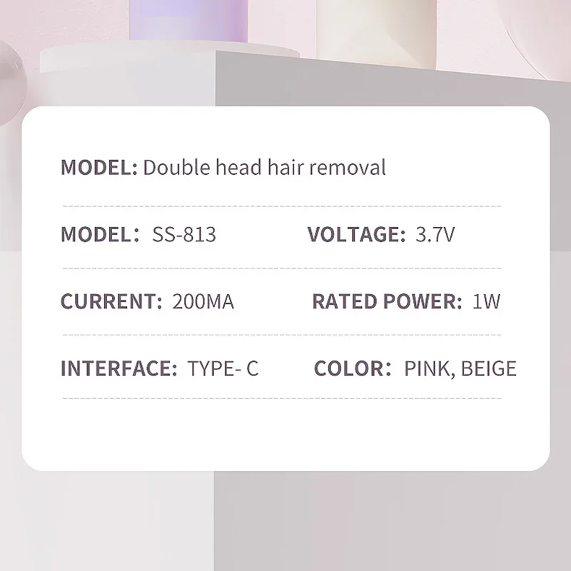 Double-Head Epilator Rechargeable Electric Epilator For Women Dual Head Hair Removal Device For Face Body Bikini Area Waterproof 5