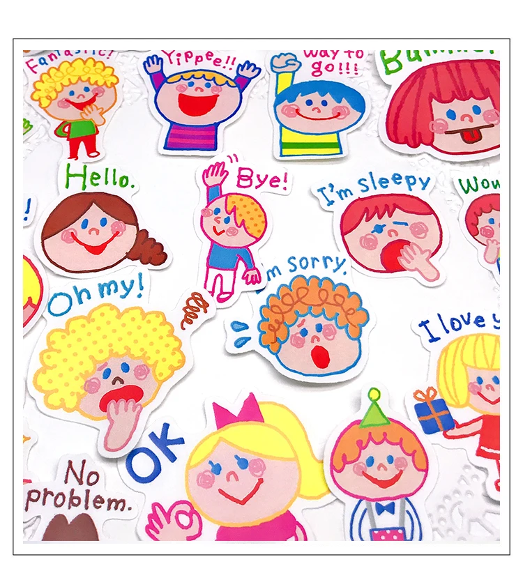 24pcs Stickers Scrapbooking Cute Kawaii Stationery Baby Photo