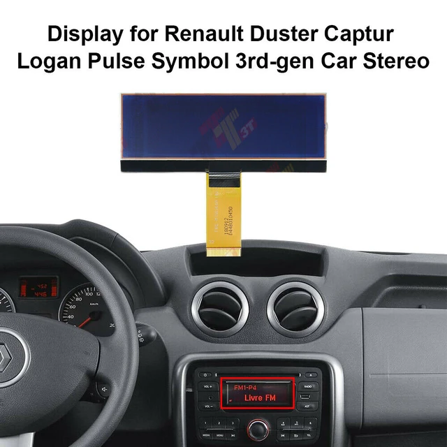 Dacia, Lada, Nissan and Renault radio CD LCD screen replacement 