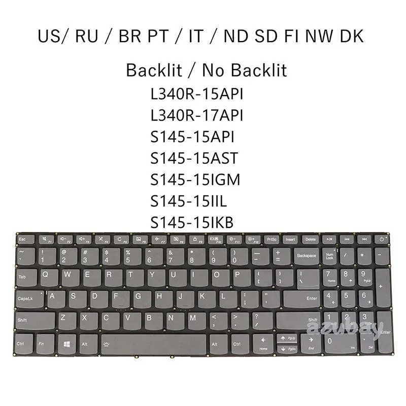 Teclado sp sd para Lenovo Eua Rússia br Português Italiano nd nw sd Sn20m62975 Sn20m63062 Sn20m63110 Sn20m63154 Pc5cp- Bra us ru Nod