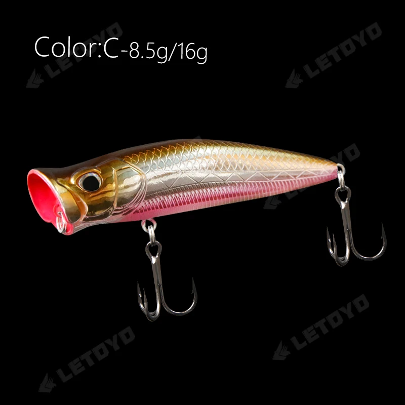 LETOYO طعوم صيد عائمة 8.5 جرام 16 جرام طلاء ليزر ا...