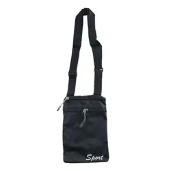 Compact Vertical Waist Bag with Belt Clip and Phone Pouch Wallet Case (Black)