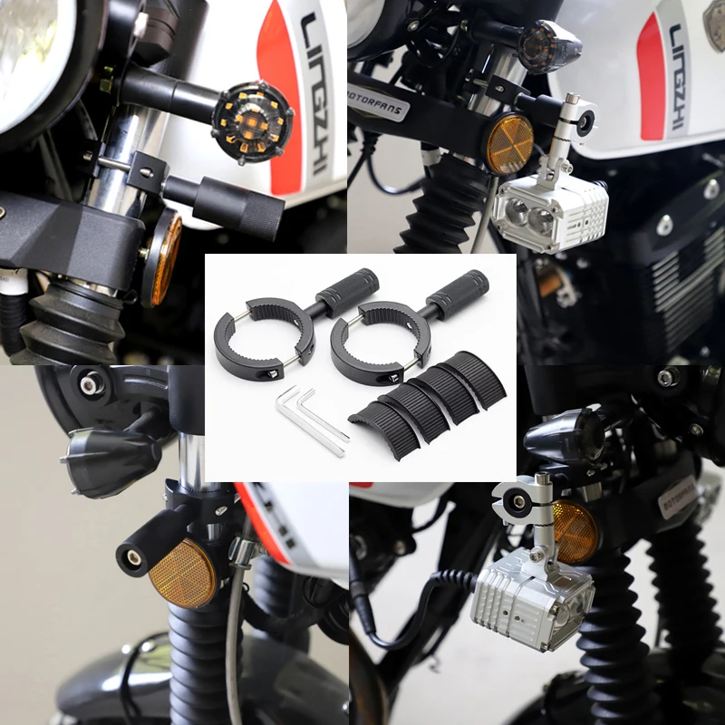 Universal Motorrad Nebels chein werfer halterung Motorrad Zusatz scheinwerfer halterung Scheinwerfer halter Scheinwerfer verlängerung halterung – Detail 2