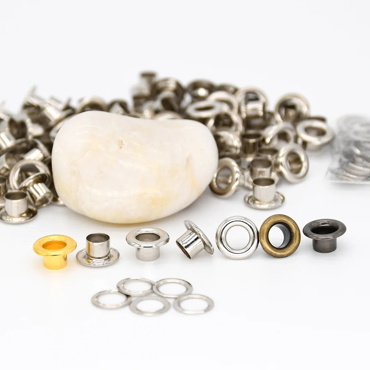 Brass eyelets with Washer 300# Grommets Repair round eye rings For scrapbooking Shoes belt Cap bag Tags clothes 100sets 5mm eyelet grommet ring kit eyelet grommet ring grommet eyelet kit screw back eyelets