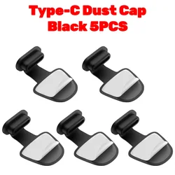 Universal Silicone USB Type - C Charging Port Dust Protector (Type - c - black5)