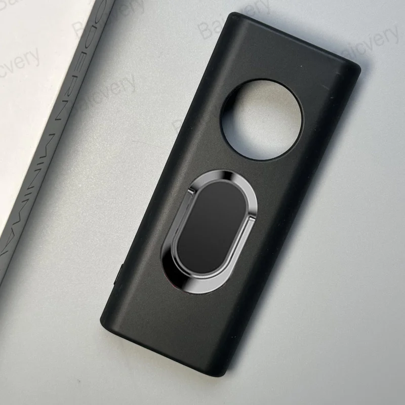 Transparent Clear Black Protective Phone Case with Magnetic Bracket