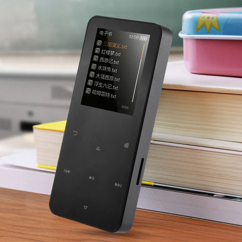 80GB Music MP3 Player Speaker Bluetooth-Compatible 5.0 Digital Audio Player 300mAh Battery E-Book Alarm Clock FM Radio