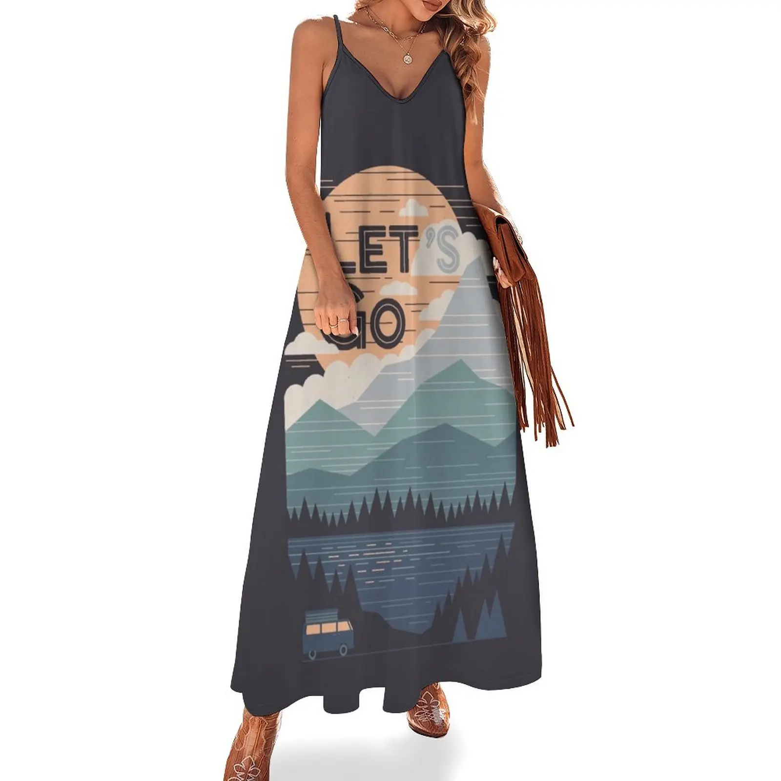Let's Go Sleeveless Dress Dress women dresses for woman loose summer dress