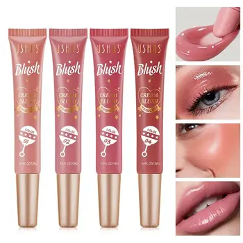 Korean Natural Liquid Blush Long Lasting Watery Texture Multi Purpose Cream Rouge For Eyes Cheeks Lips Makeup