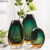 Multi-layer Painted Gradient Glass Vase Hydroponics Flower Pots Desk Decoration Artificial Floral Flowers Arrangement Vases 1