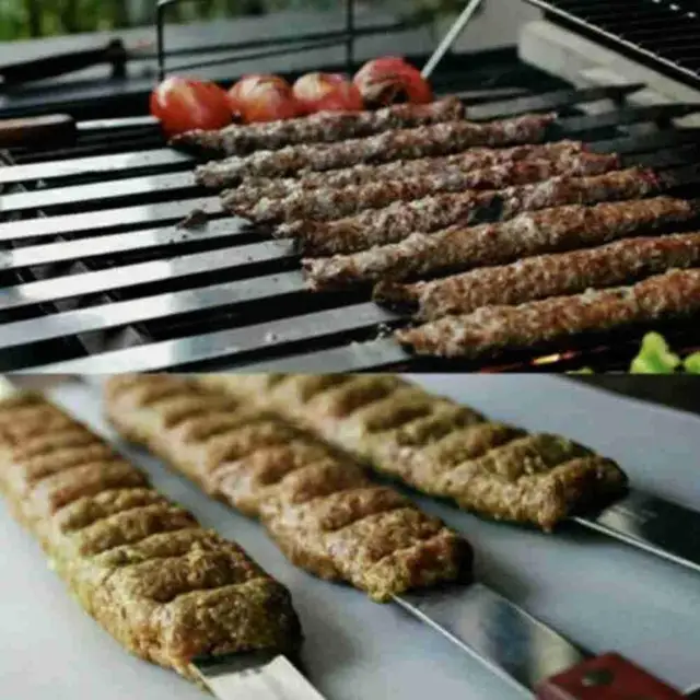 Acél Bbq Széles Villák Fa Fogantyú Sült Húsvilla Barbecue Szerszámok Kiegészítők Konyhai Kemping Nyárs Brazil J9T9 - Image 5