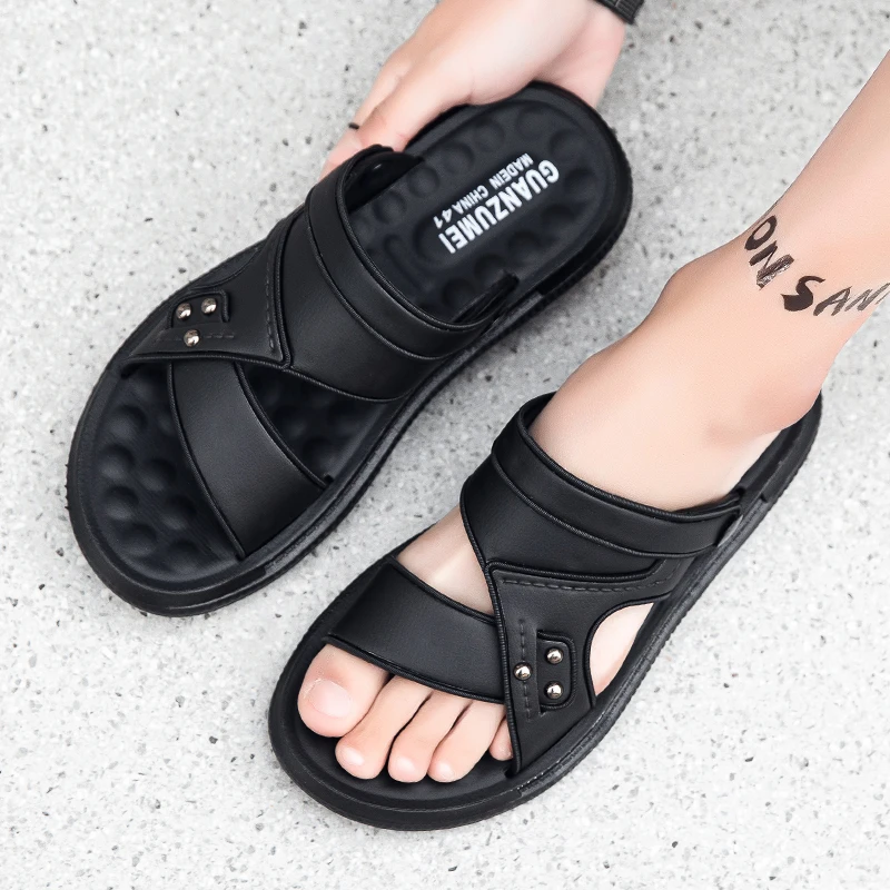 Men Summer Soft Slippers Comfortable Breathable Casual Beach Shoes