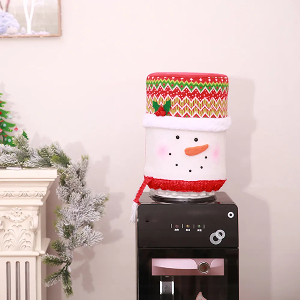 Water Dispenser cover Christmas Santa Claus decor Water Bucket Dispenser Container Dust Proof Bottle Purifier Xmas Decor