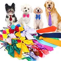 50PCS Bulk Dog Bowtie Small Dog Puppy Neckties Solid  Adjustable Bow Tie For Large DogsTies Elastic Dand Pet  Accessories 1