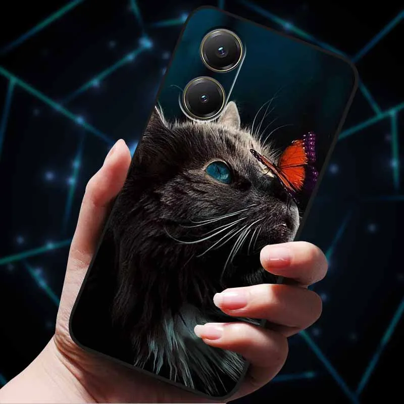 Painted Cats Soft TPU Silicone Protector Cover - Bumper Case with Artistic Design