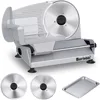 Meat Slicer, 200W Electric Food Slicer with 2 Removable 7.5" Stainless Steel Blades and Stainless Steel Tray 1