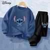 Spring Baby Girl Boy Clothes Set Children Disney Stitch Cartoon Print Sweatshirt Top and Pants Bottom 2Pieces Suit Kid Tracksuit 2
