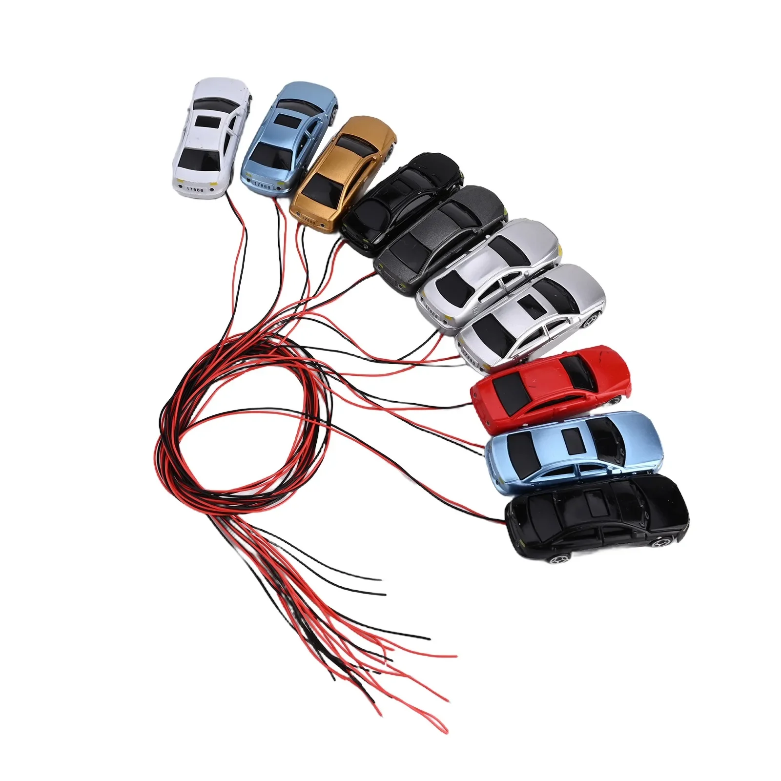 10 Pieces Model Car Train Home Garden 1:87 ~ 1:100 H0 In The Illuminated Model Car Train 45x16x11MM Model Building Accessories 3