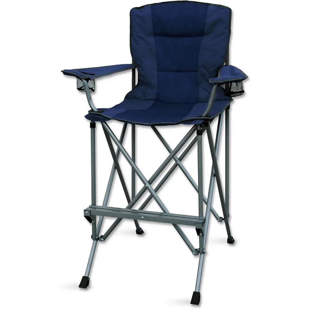 

Folding Chair - Bar Height Director Chair for Camping, Home Patio and Sports - 300 Lbs Weight Capacity Outdoor Chairs