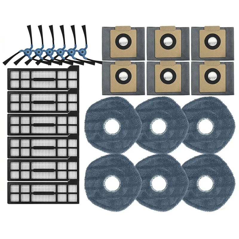 

For Eufy X10 Pro Omni Robot Vacuum Cleaner Parts Main Side Brush Mop Cloth Hepa Filter Dust Bag Accessories