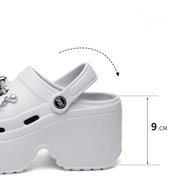 House Cloud Slipper Clog Woman charm Sandal Flip Flops Beach Non Slip Home Shoe High Heel Platform Female Slides Ladies Outdoor - Image 6