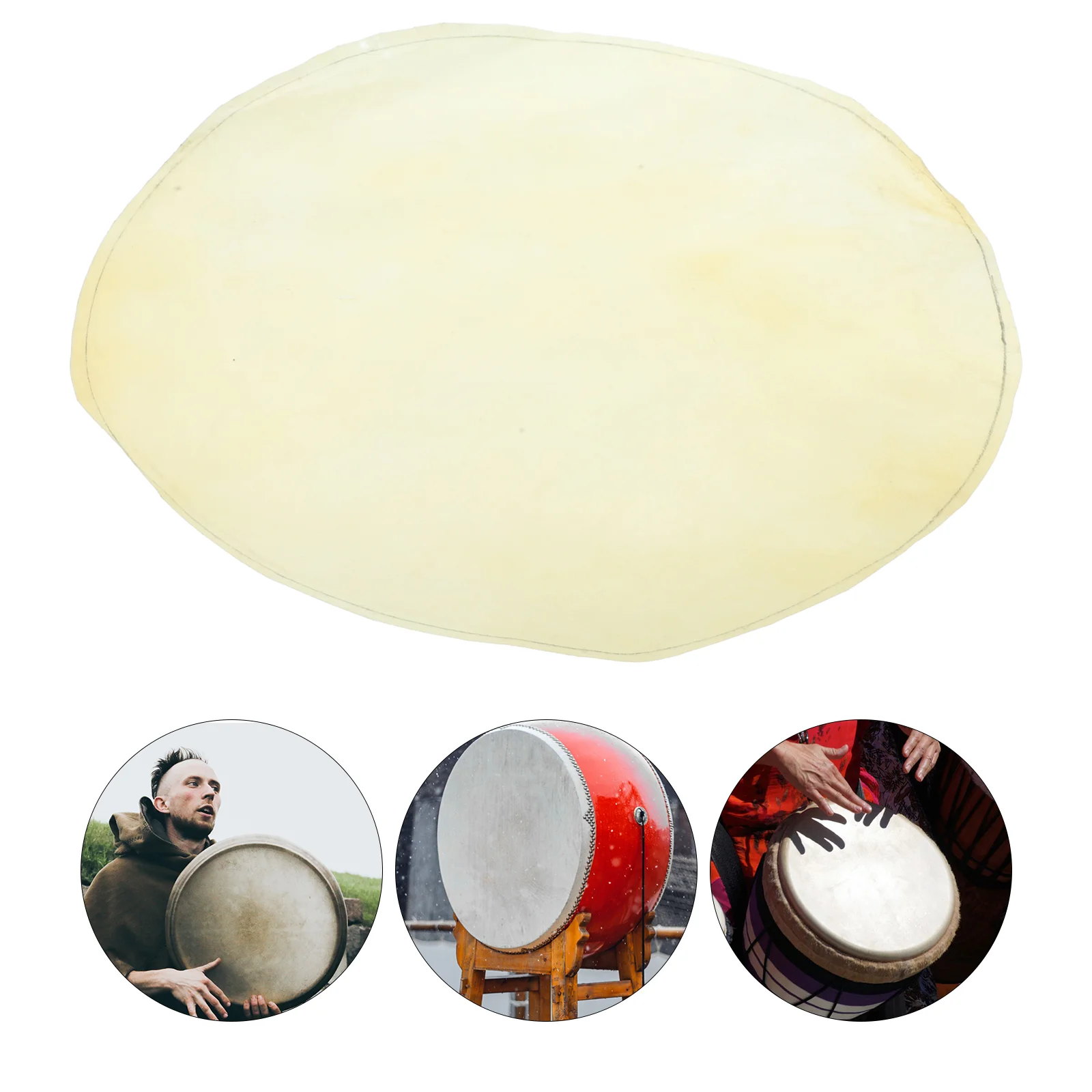 

African Drum Skin Fittings Percussion Part Replacements Bongo African Drum Covers Drum Goat Skin Random Style 30cm/35cm