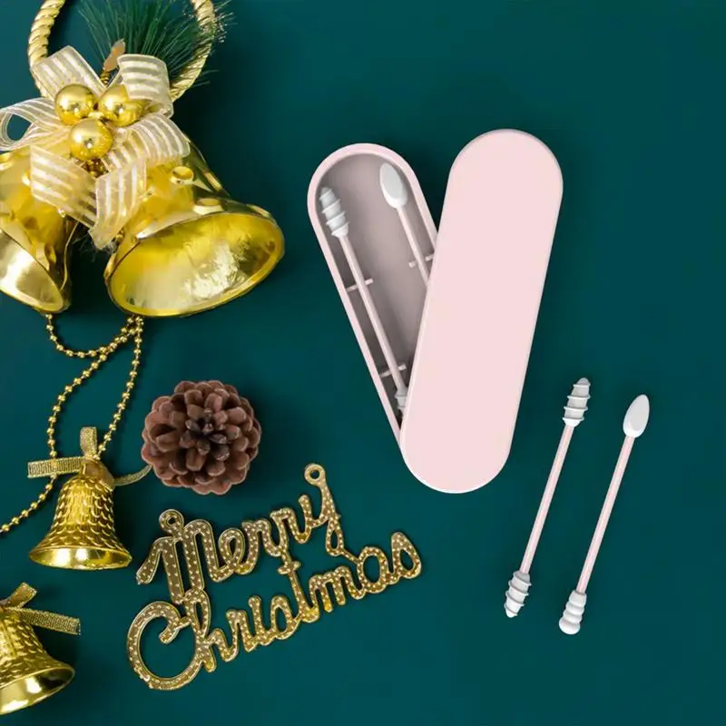 Ear Cleaner Stick Mini Cotton Swabs Reusable Q-tips For Ears Extra Soft BPA Safe Thin Cotton Swabs Kids Safety Silicone